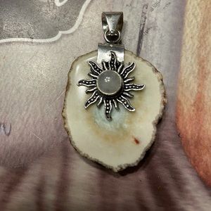 Beautiful silver sterling moon necklace